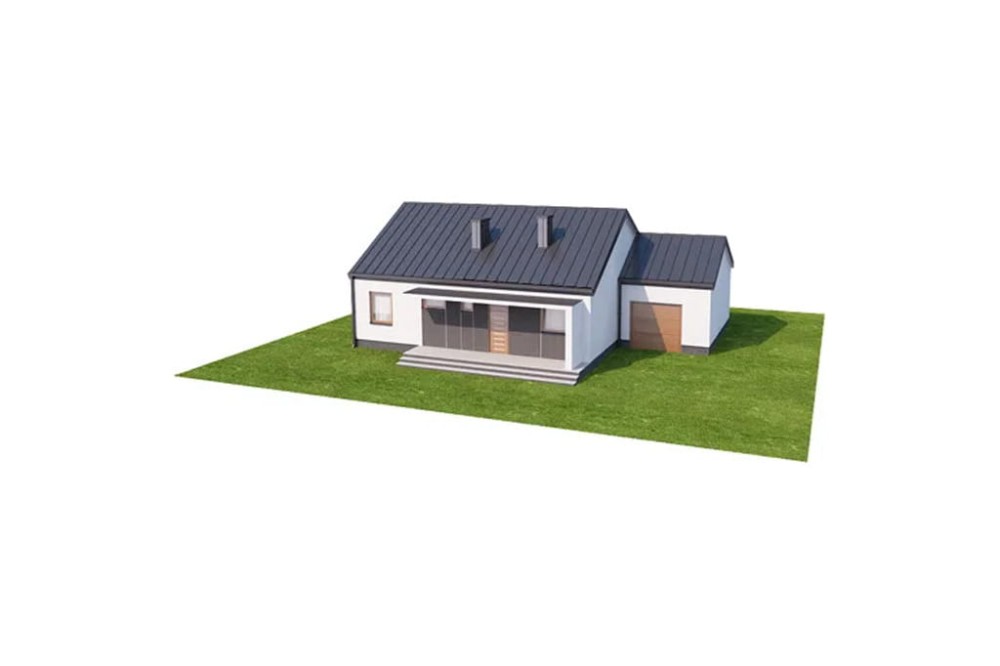Projekt domu Domaszków N L-5538 N, parterowy z poddaszem mieszkalnym, bez podpiwniczenia  - model
