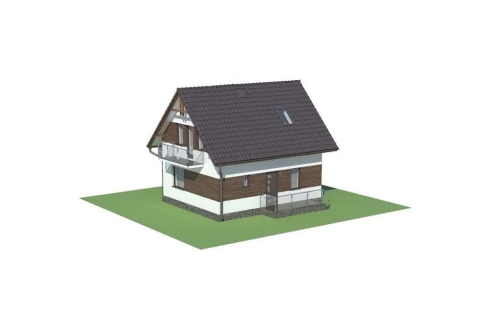 Projekt domu Czajków DM-5582, parterowy z poddaszem mieszkalnym, bez podpiwniczenia  - model