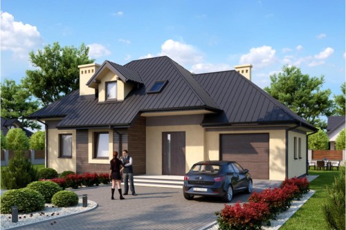 Projekt domu DM-6426 - wykończenie elewacji
