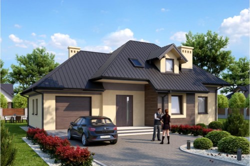 Projekt domu L-6426 - wykończenie elewacji