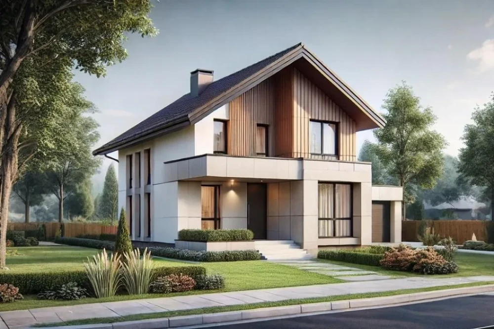 Koncepcja projektu domu DM-W087 - wykończenie elewacji