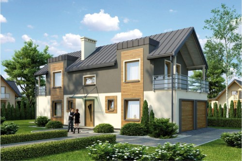 Projekt domu L-6289 - wykończenie elewacji