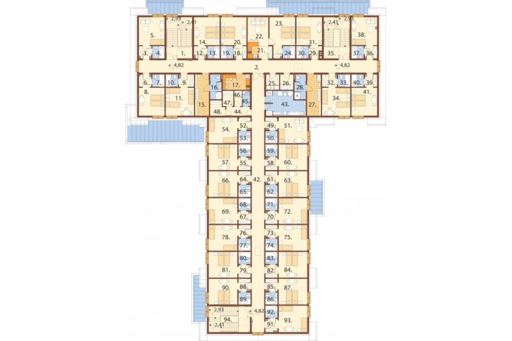Projekt budynku gastronomiczno - hotelowego LK-161, parterowy, z poddaszem, bez garażu i podpiwniczenia - rzut poddasza