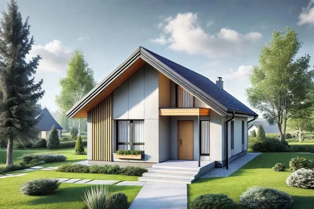 Koncepcja projektu domu DM-W100 - wykończenie elewacji