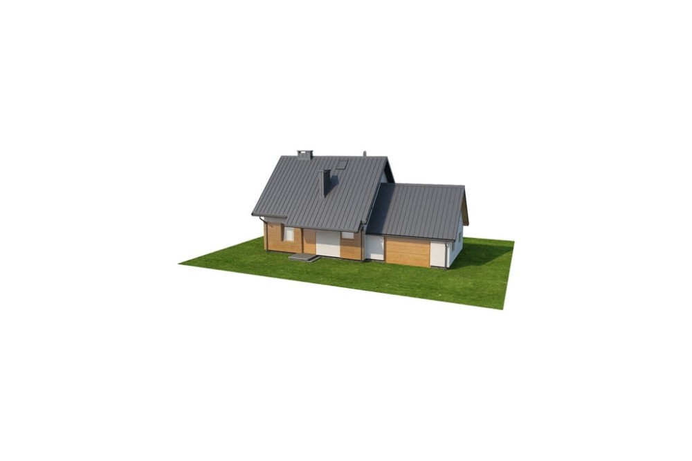 Projekt domu Rudnica DM-6518, parterowy z poddaszem użytkowym, jednorodzinny, tradycyjny, z garażem dwustanowiskowym, bez podpiwniczenia -model