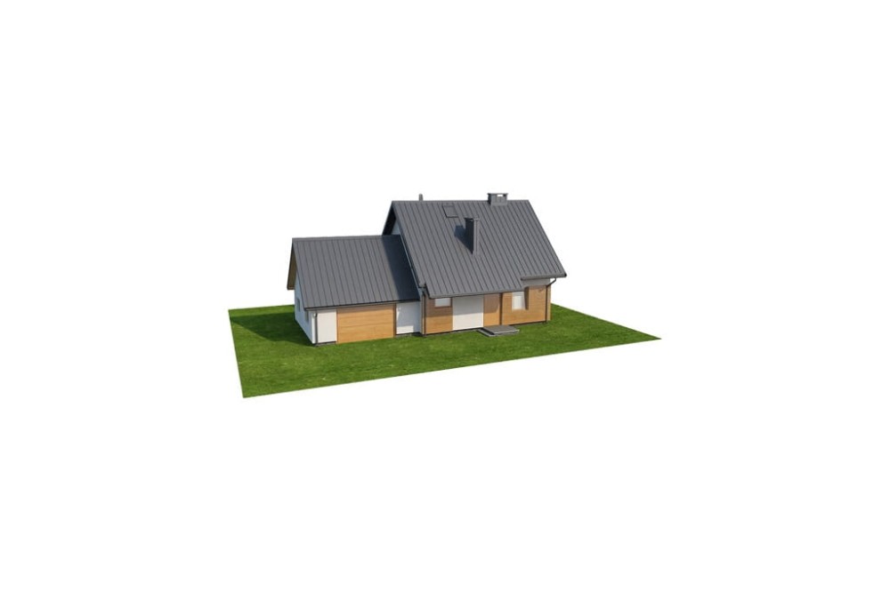 Projekt domu Rudnica 2 L-6518, parterowy z poddaszem użytkowym, jednorodzinny, tradycyjny, z garażem dwustanowiskowym, bez podpiwniczenia -model