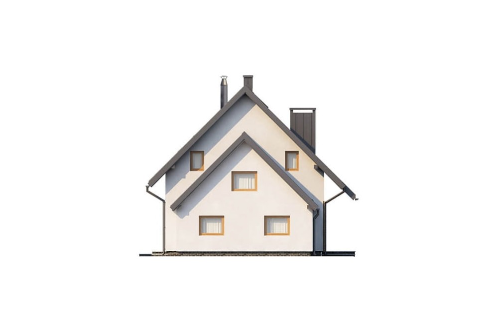 Projekt budynku L-6518 - elewacja boczna