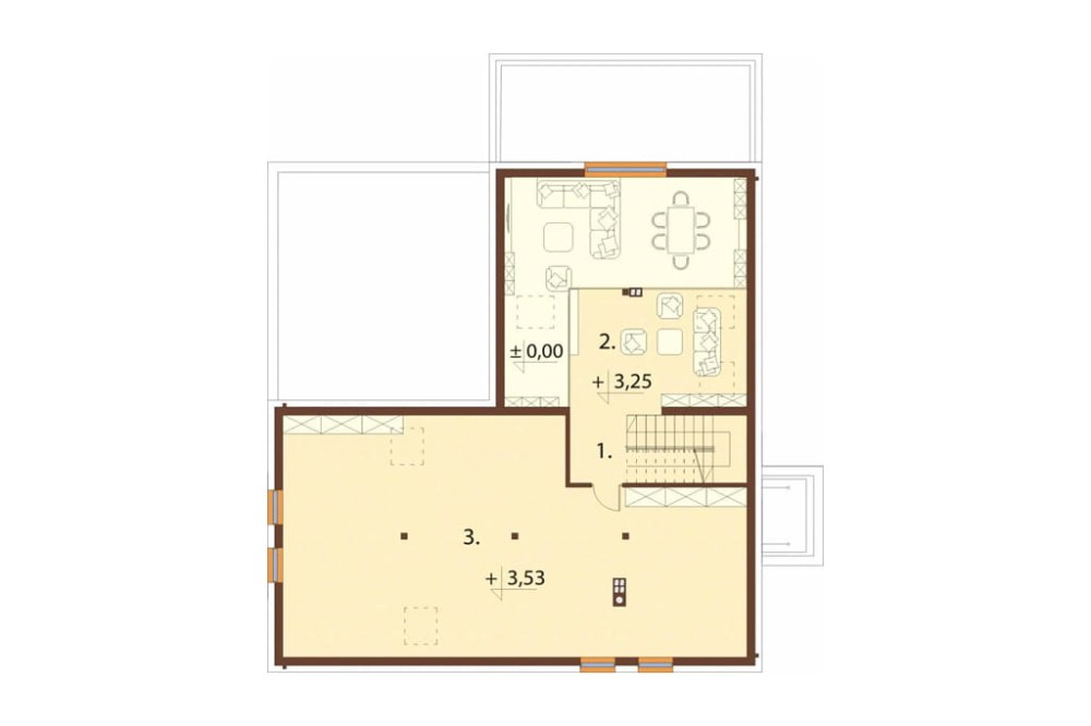 Projekt budynku DM-6528 - rzut poddasza