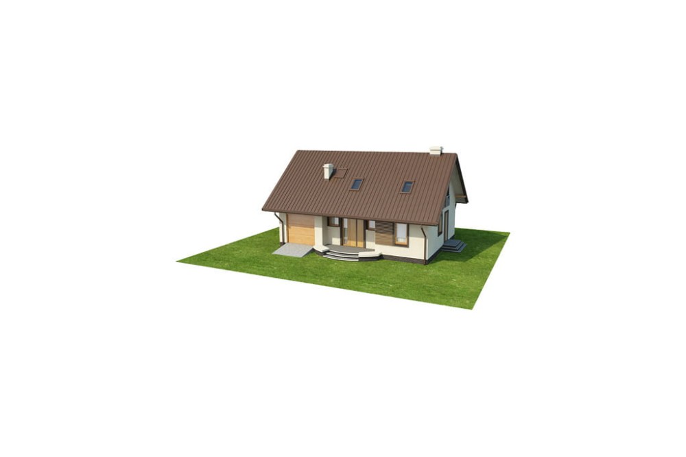 Projekt domu Bertowo 2 L-6521, parterowy z poddaszem użytkowym, jednorodzinny, tradycyjny, z garażem, bez podpiwniczenia -model