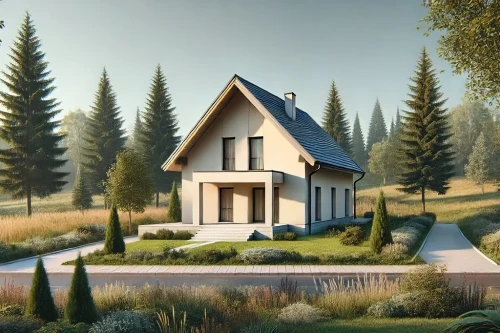 Koncepcja projektu domu DM-W018 - wykończenie elewacji