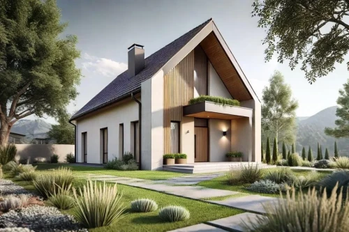 Koncepcja projektu domu DM-W126 - wykończenie elewacji
