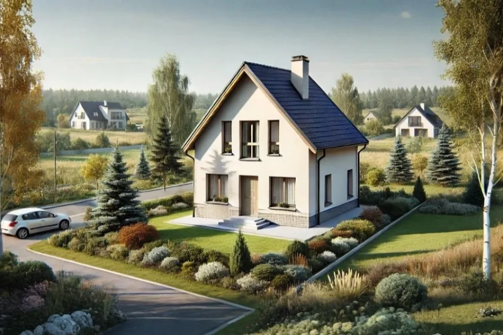 Koncepcja projektu domu DM-W128 - wykończenie elewacji