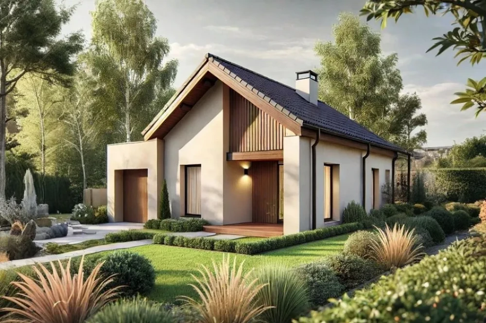 Koncepcja projektu domu DM-W129 - wykończenie elewacji
