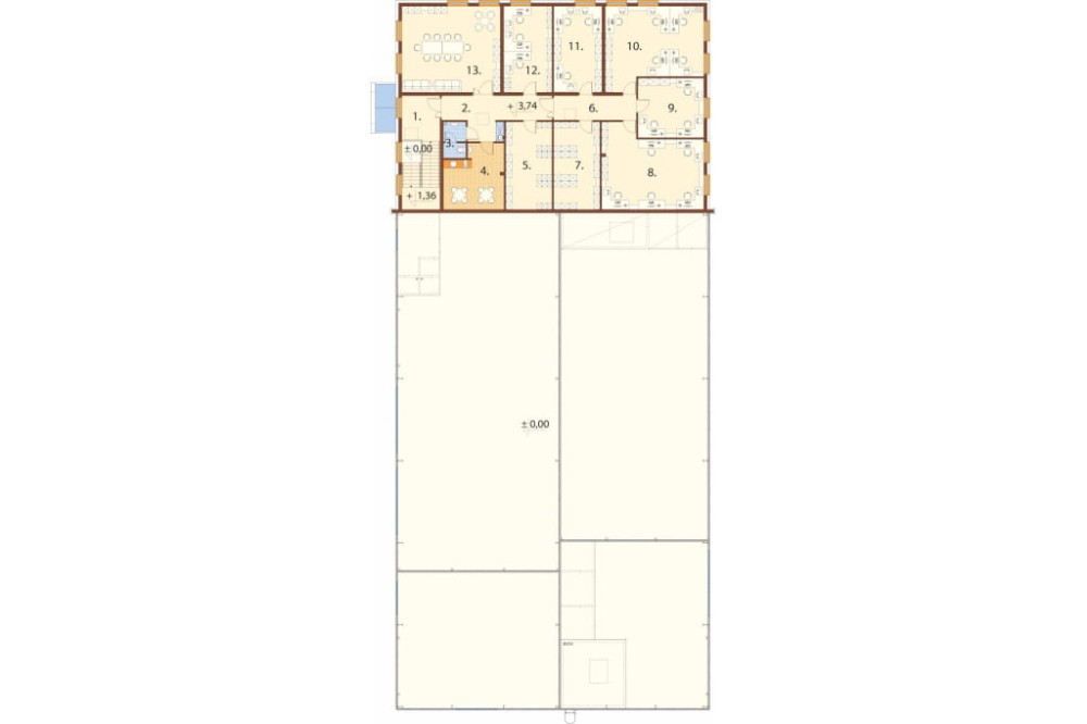 Projekt budynku LK-170 - rzut piętra