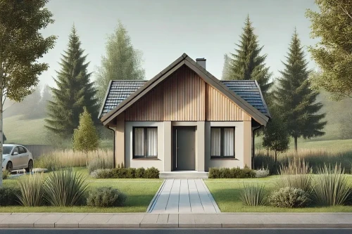 Koncepcja projektu domu DM-W019 - wykończenie elewacji