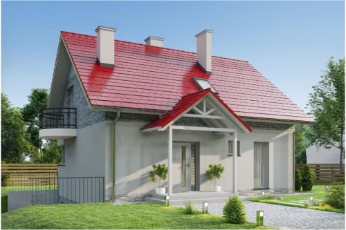 Projekt domu L-6725 - wykończenie elewacji