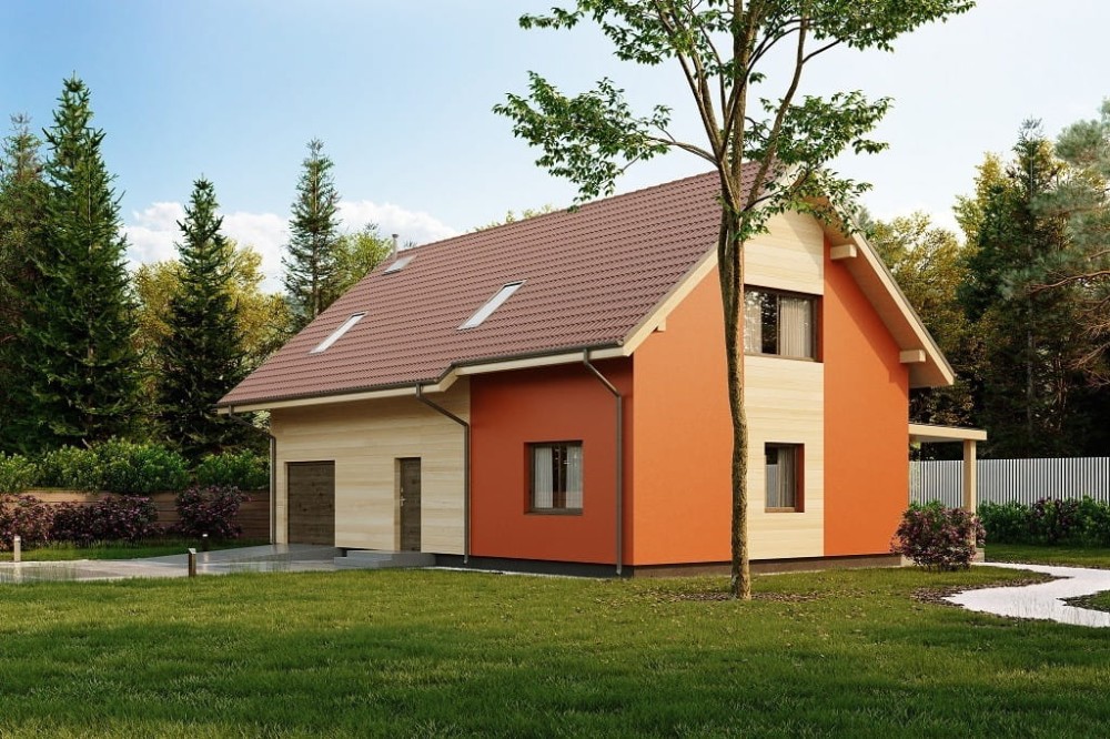 Projekt domu L-6765 - wykończenie elewacji