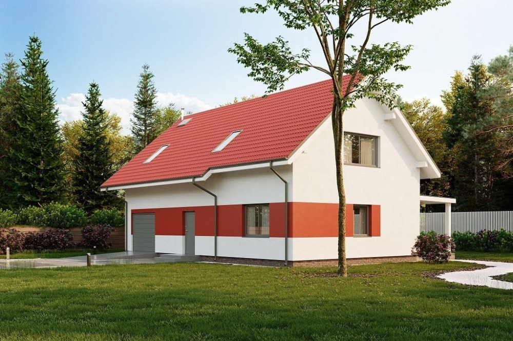 Projekt domu L-6765 - wykończenie elewacji