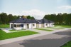 Projekt domu Ercor BL tech.  DM-6877 BL tech., parterowy, niepodpiwniczony, z garażem - wizualizacja elewacji frontowej
