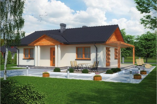 Projekt domu L-6302 - wykończenie elewacji