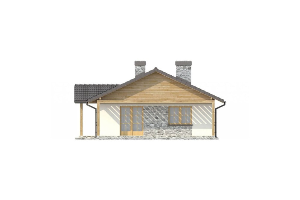 Projekt domu L-6302 - elewacja boczna