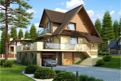 Projekt domu DM-6031 -wykończenie elewacji