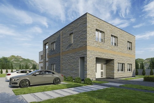 Projekt budynku LK-134 - wykończenie elewacji