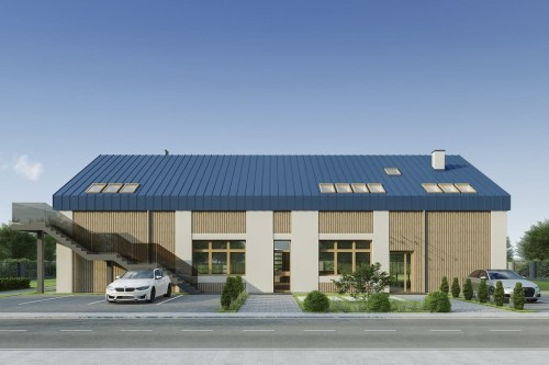 Projekt budynku LK-144 - wykończenie elewacji