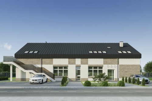 Projekt budynku LK-144 - wykończenie elewacji