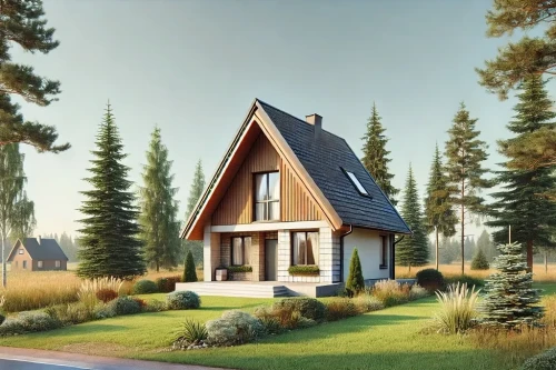 Koncepcja projektu domu DM-W021 - wykończenie elewacji