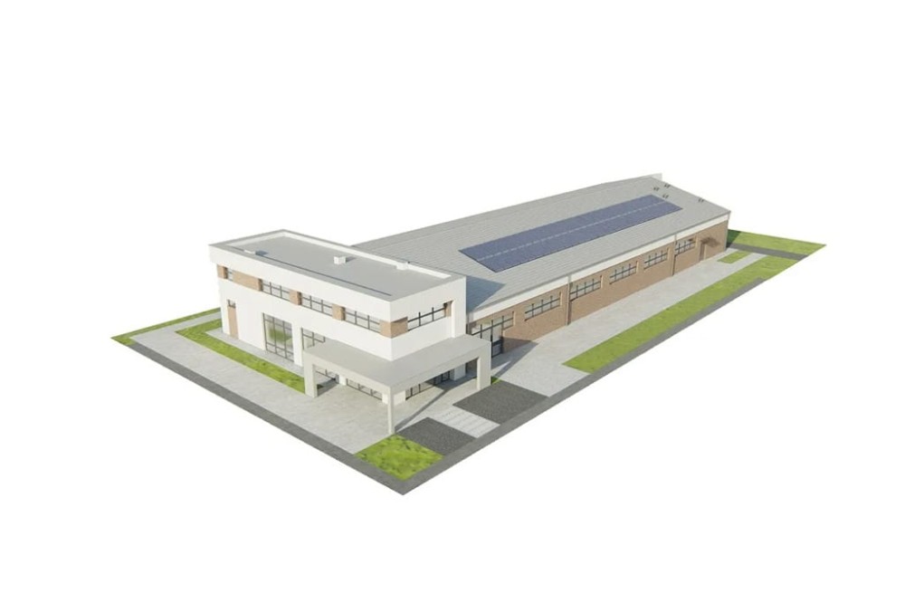 Projekt budynku handlowego K-141, dwukondygnacyjny (parter, piętro) - model