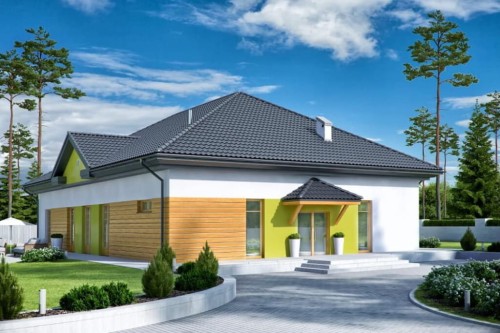 Projekt budynku K-88 - wykończenie elewacji