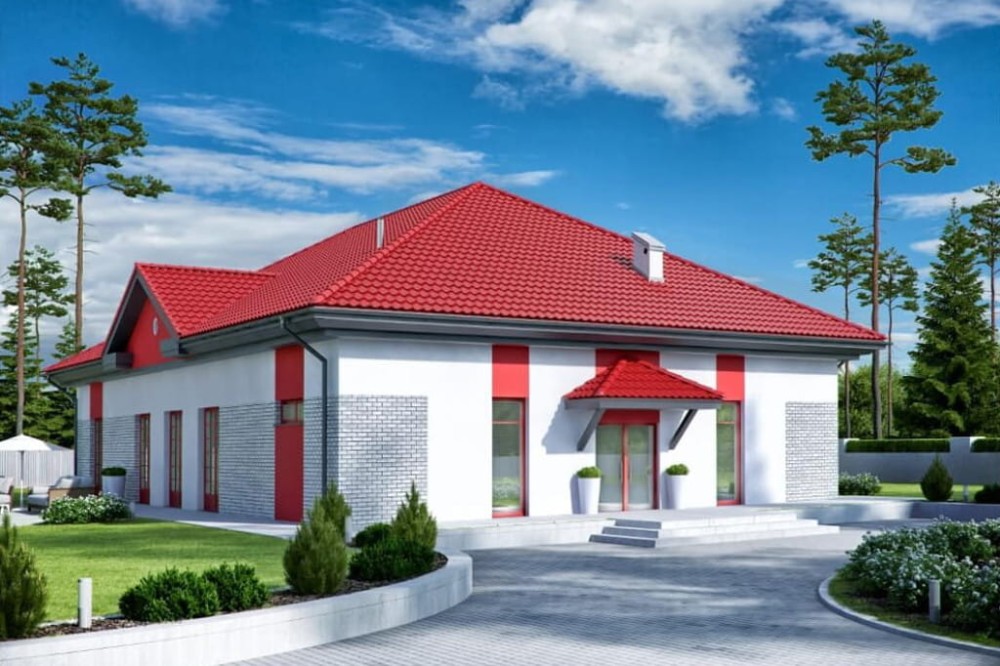 Projekt budynku K-88 - wykończenie elewacji