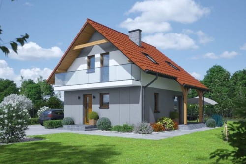 Projekt domu DM-6839 - wykończenie elewacji