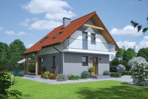 Projekt domu L-6839 - wykończenie elewacji