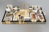 Projekt domu Tingo 2 L-6840, parterowy, bez garażu, bez podpiwniczenia - rzut 3D parteru