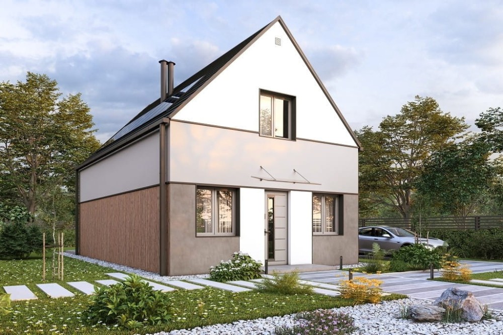 Projekt domu L-6842 - wykończenie elewacji