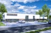 Projekt salonu samochodowego K-106, z antresolą, bez podpiwniczenia-kolorystyka wersja 3