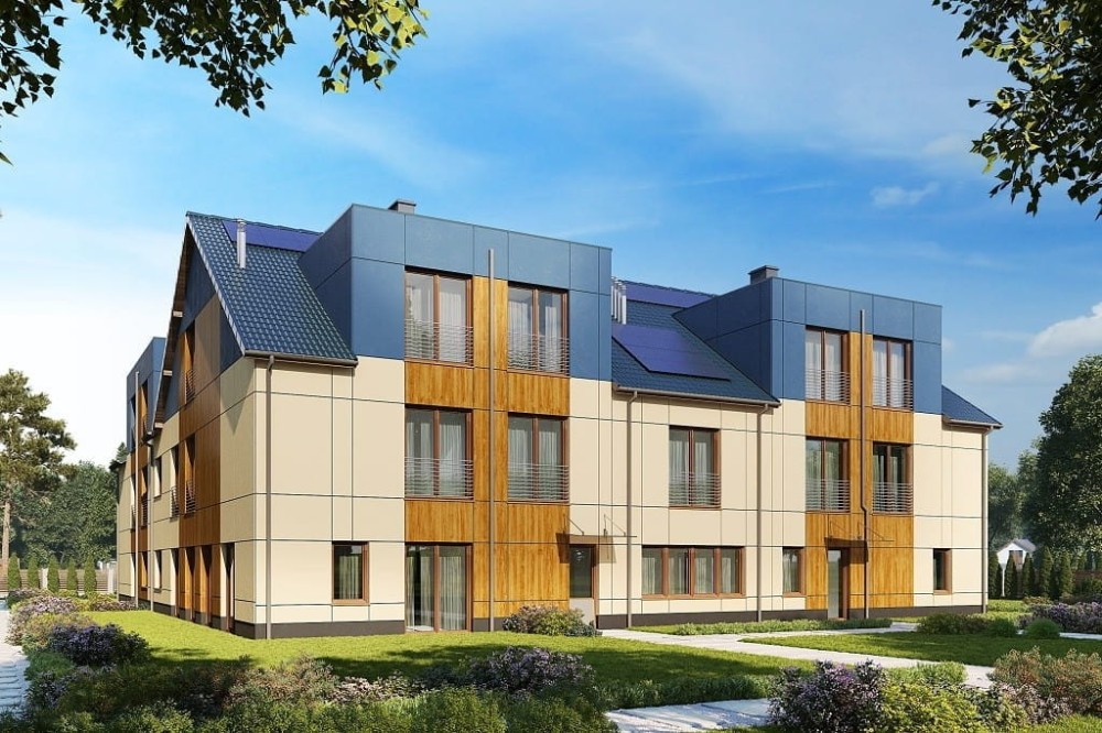 Projekt budynku LK-130 - wykończenie elewacji