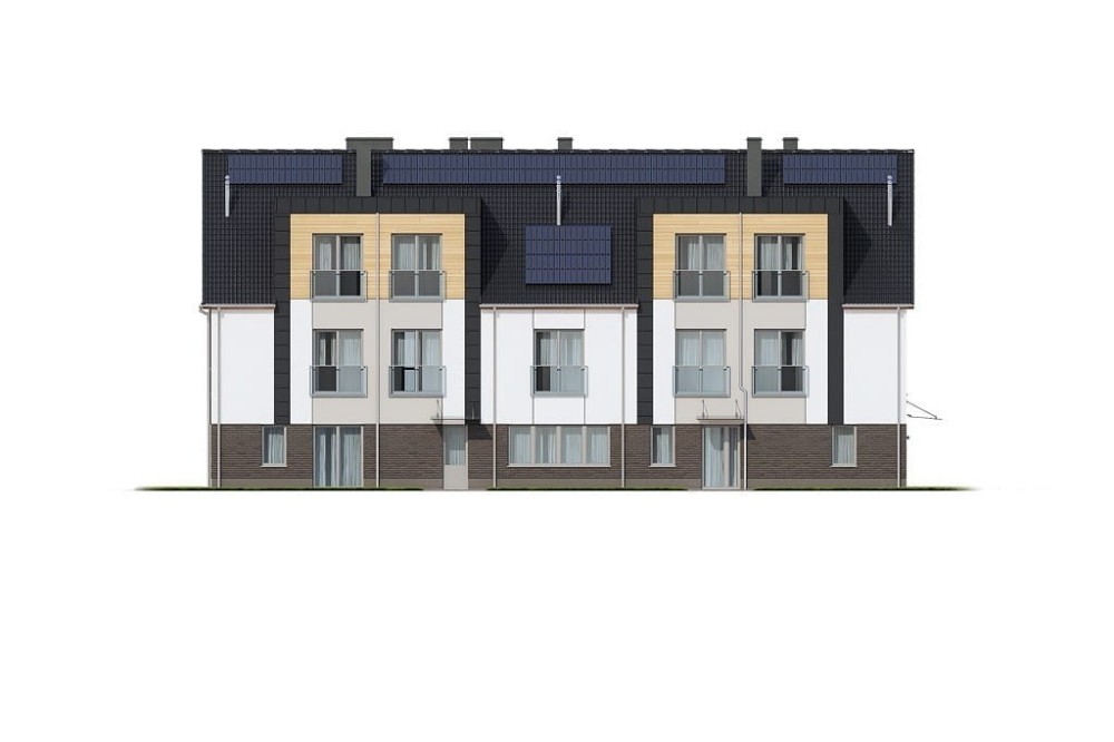 Projekt budynku LK-130 - elewacja boczna