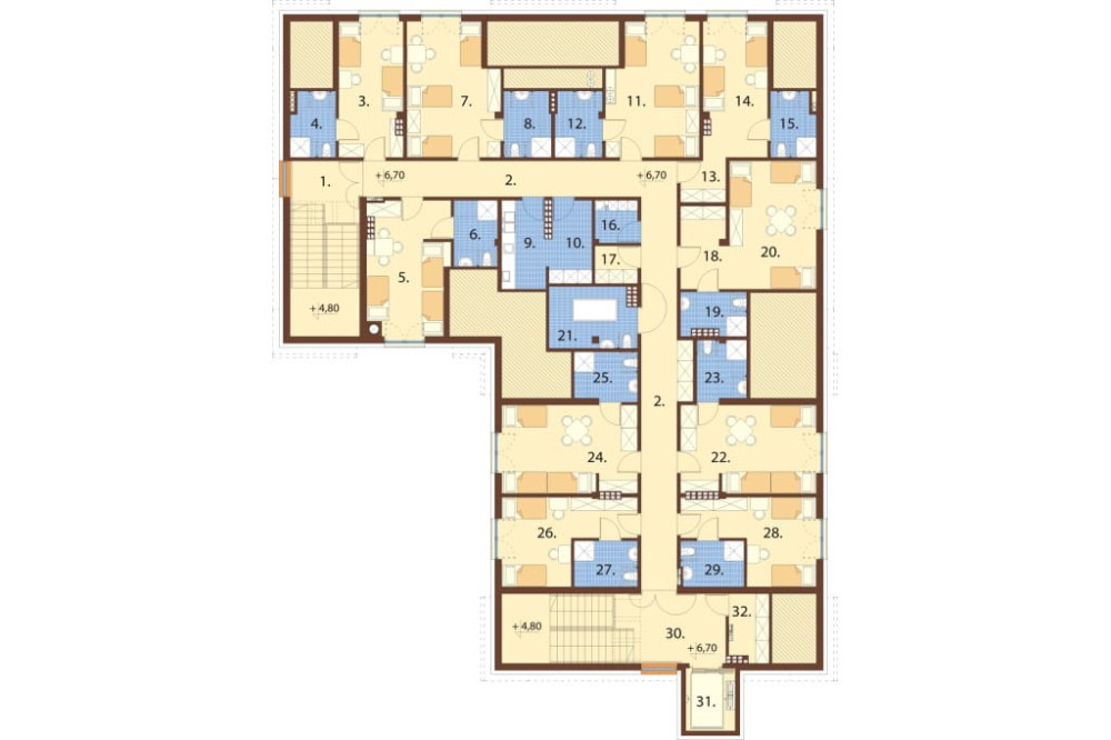 Projekt budynku LK-130 - rzut poddasza