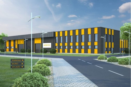 Projekt budynku biurowo - warsztatowo - magazynowego LK-91, piętrowy, niepodpiwniczony - kolorystyka wersja 1