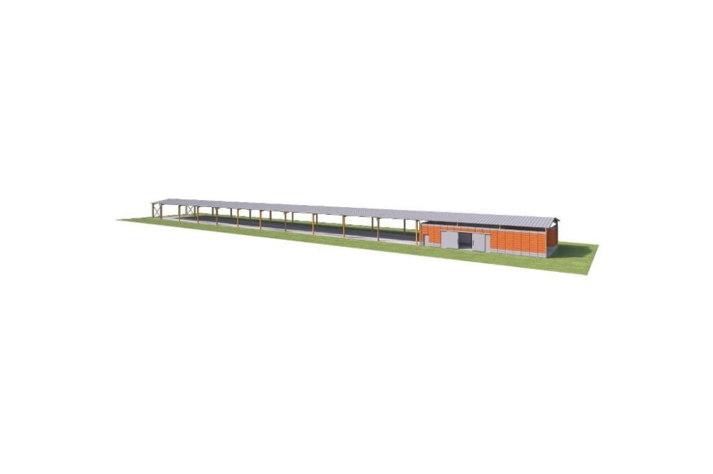 Projekt wiaty z magazynem zewnętrznym LK-99, parterowy, bez podpiwniczenia - model