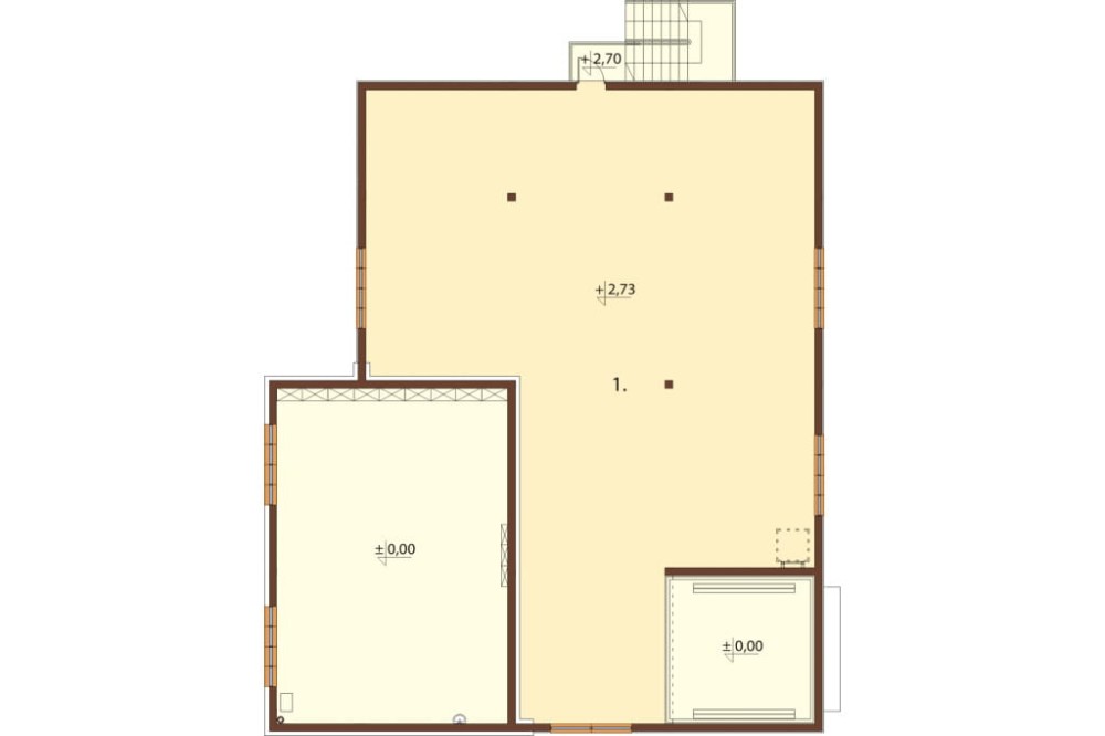 Projekt budynku LK-98 - rzut piętra
