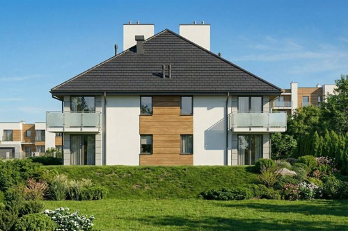 Projekt budynku K-165 - wykończenie elewacji