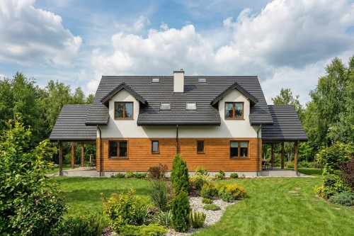 Projekt domu DM-6684 C - wykończenie elewacji