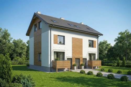 Projekt budynku DM-6894 - wykończenie elewacji