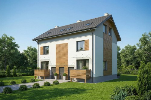 Projekt budynku L-6894 - wykończenie elewacji