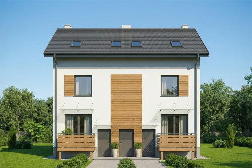 Projekt budynku L-6894 - wykończenie elewacji