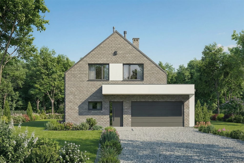 Projekt budynku DM-6901 - wykończenie elewacji